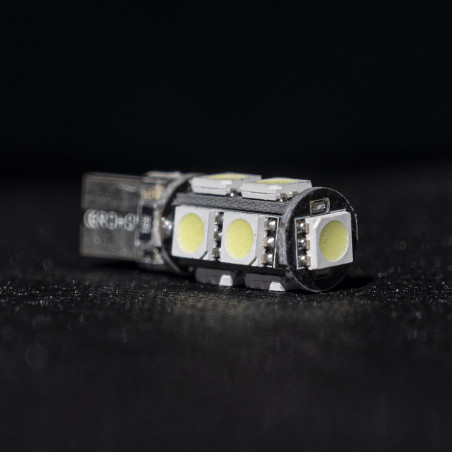 9 SMD LED Glassockel 12V, w5w T10, Weiß, mit CanBus